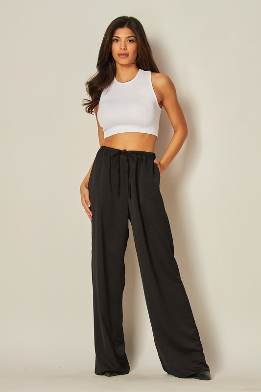 Sophie Satin Wide Leg Pants